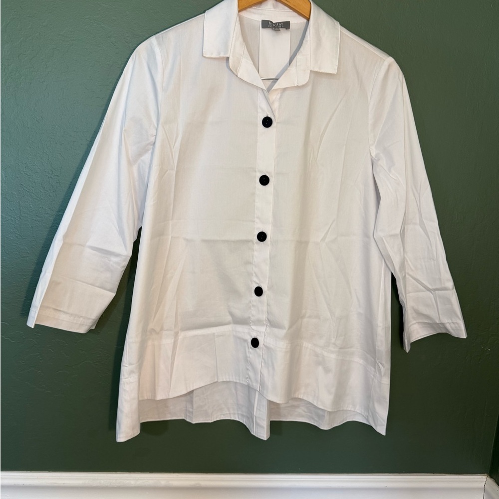 Habitat Clothes to Live In White Button Front Shirt Jacket Size S